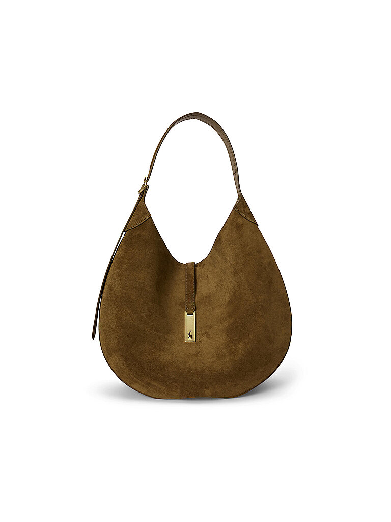 POLO RALPH LAUREN Ledertasche - Schultertasche Medium braun damen